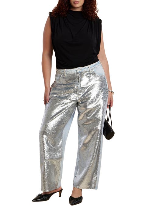 Sequin Front Jean