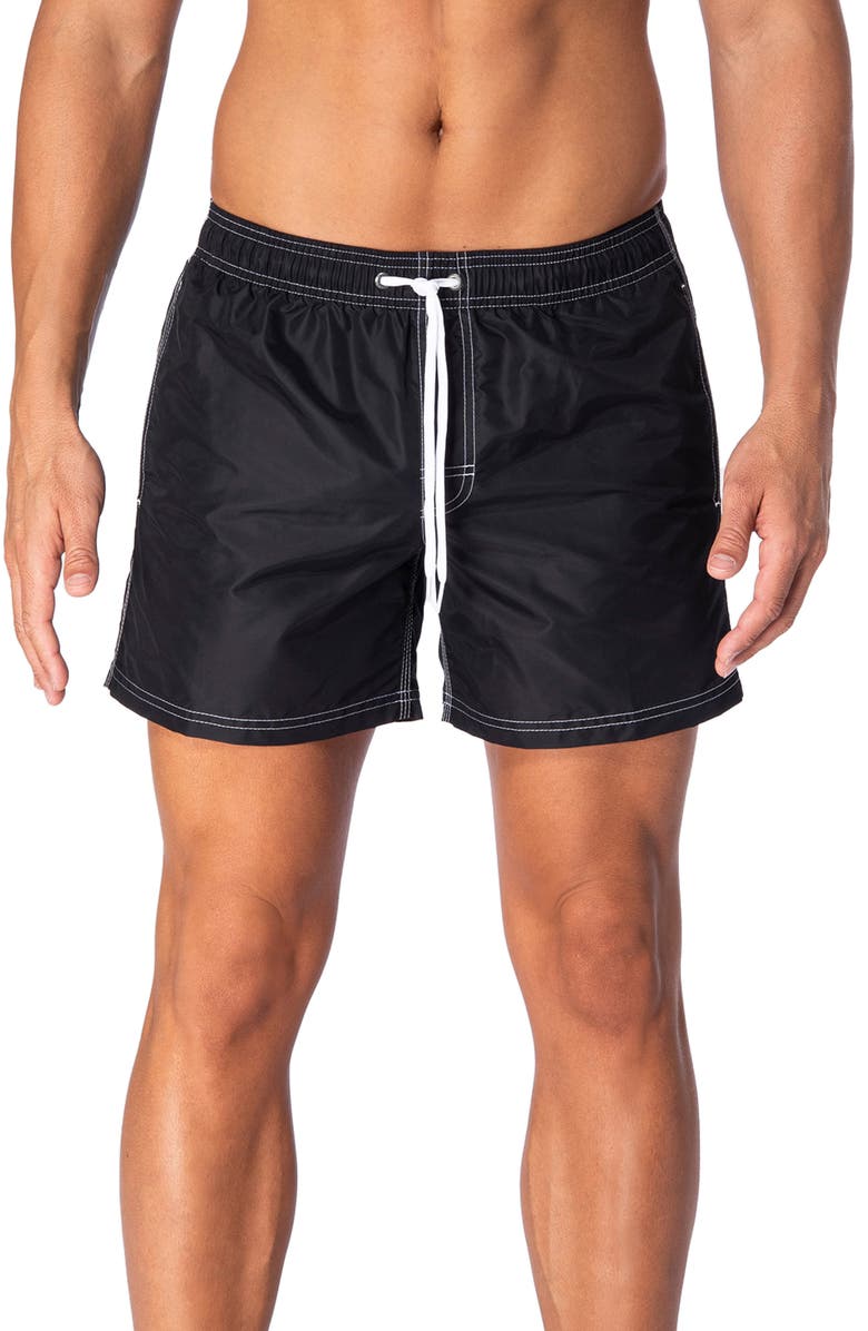 Sundek Stripe Board Shorts, Alternate, color, Black