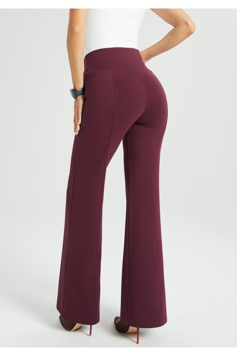 Power Down DPYP Dress Pant Yoga Pants Flare Leg, Alternate, color, Burgundy