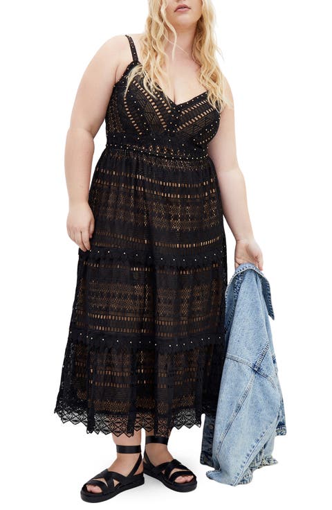 Mia Lace Midi Dress (Plus)