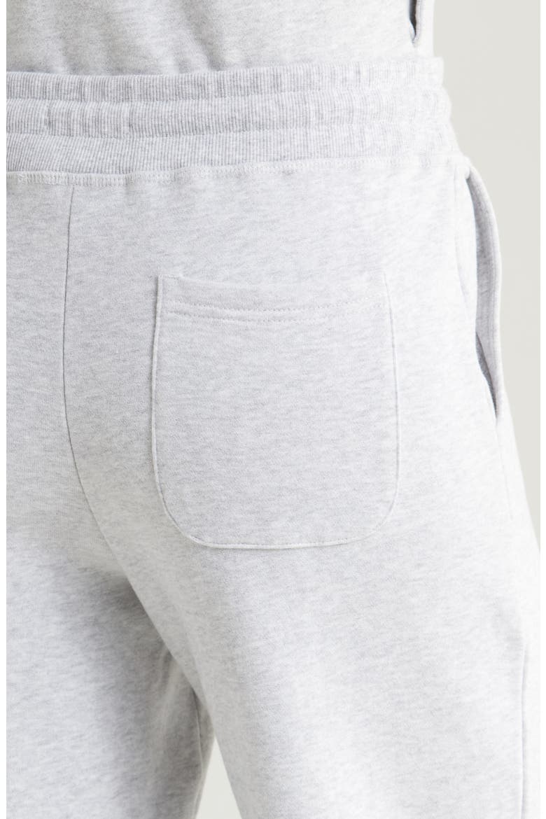 Cloud Nine Wide Leg Cotton Blend Fleece Drawstring Pants, Alternate, color, HEATHER GREY