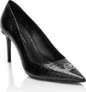 PHILIPP PLEIN Cocco Print Decolette Mid Heels Hexagon 9 Women
