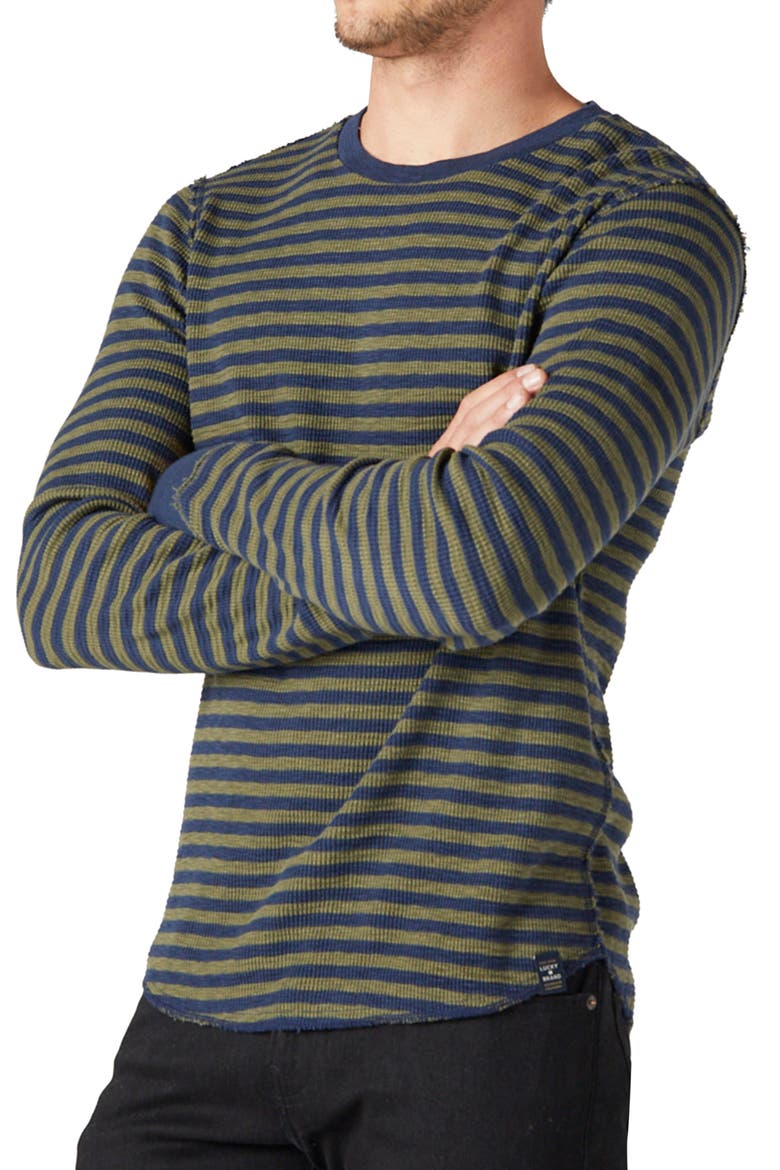 Stripe Thermal Cotton Crewneck, Alternate, color, MULTI