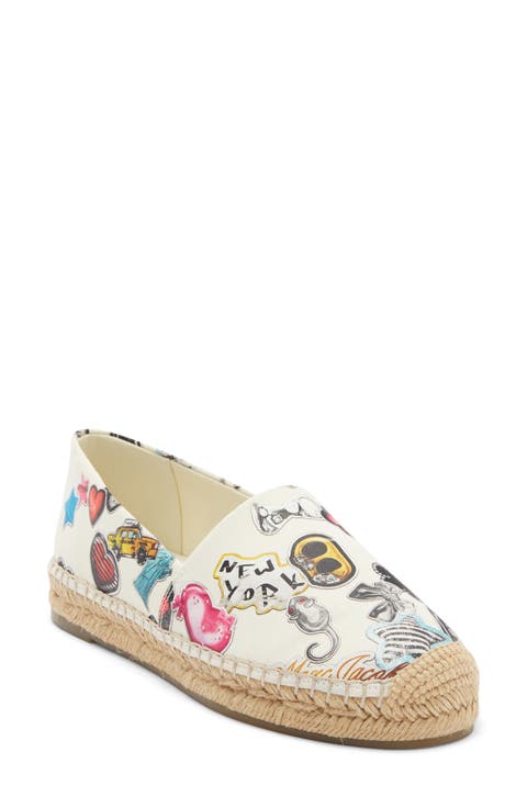 The Sticker Print Espadrille Flat (Women)