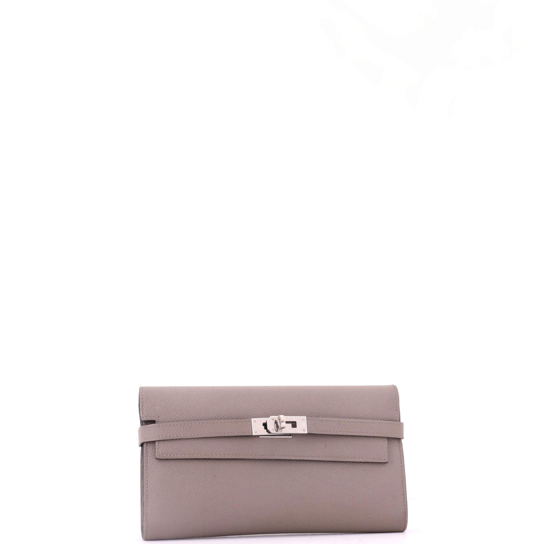 Kelly Wallet Verso Epsom Long, Alternate, color, Grey