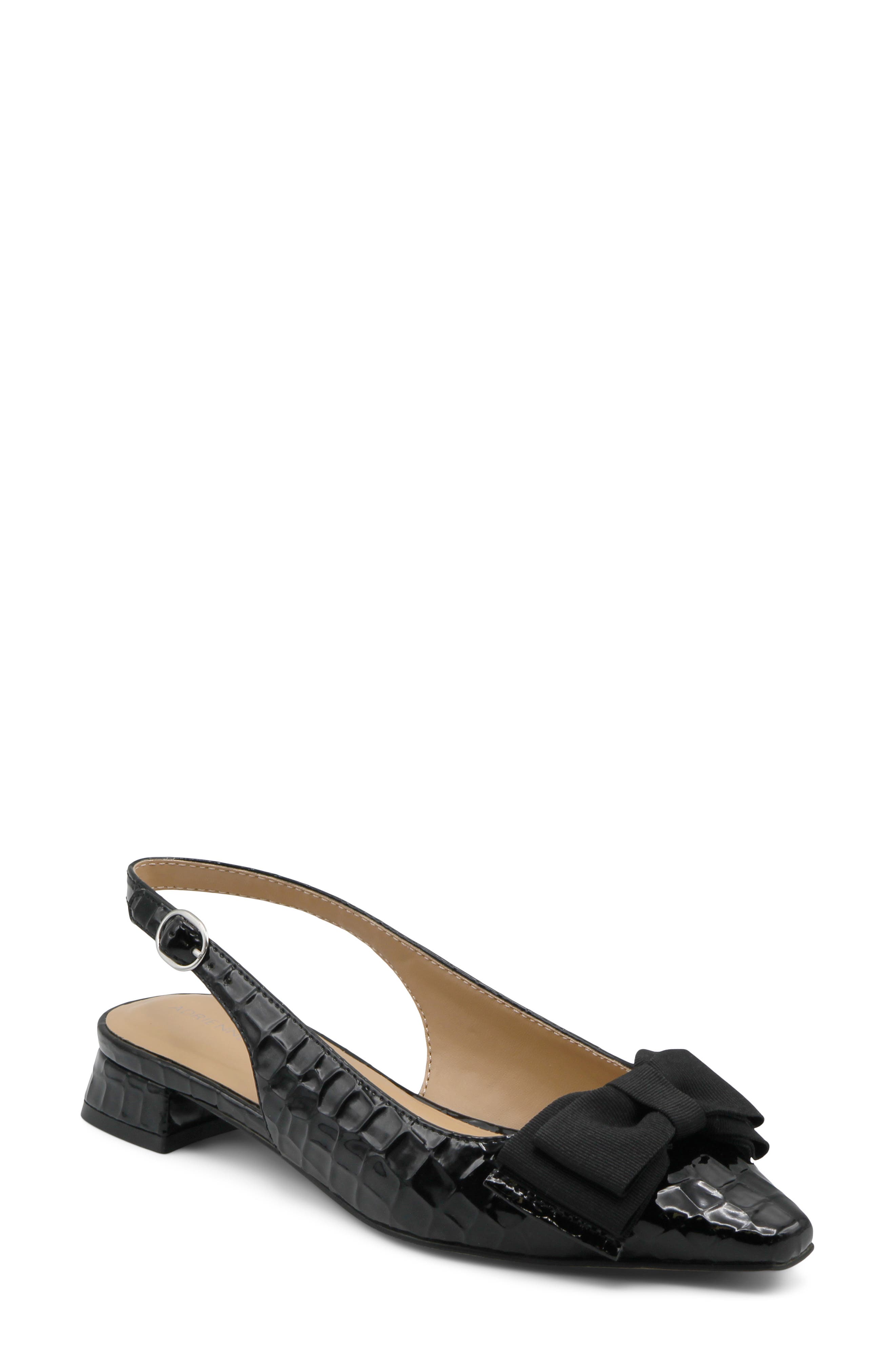 Rifka Croc Embossed Faux Leather Slingback Pump