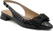 Adrienne Vittadini Rifka Croc Embossed Faux Leather Slingback Pump