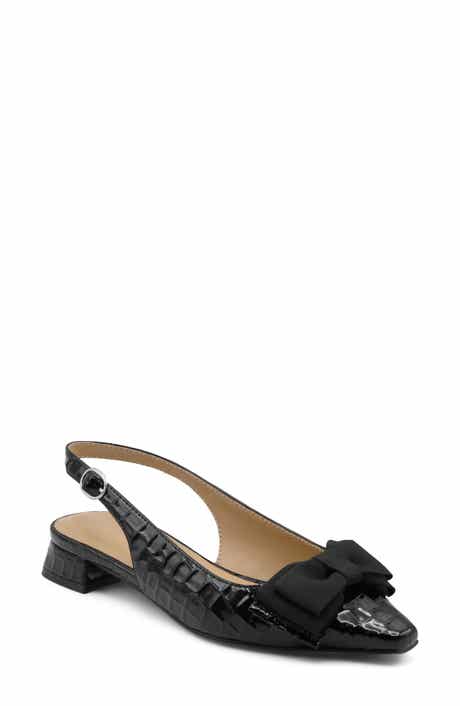 Rifka Croc Embossed Faux Leather Slingback Pump