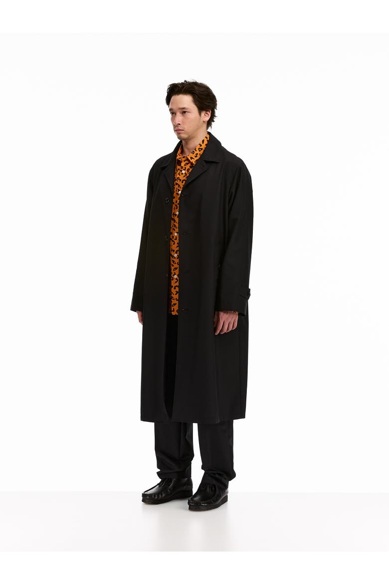 Split Raglan Coat, Alternate, color, Black