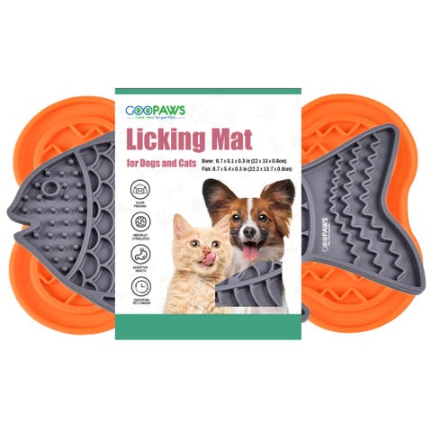 Licking Mat 2Pack, Slow Feeder Pads For Dogs & Cats