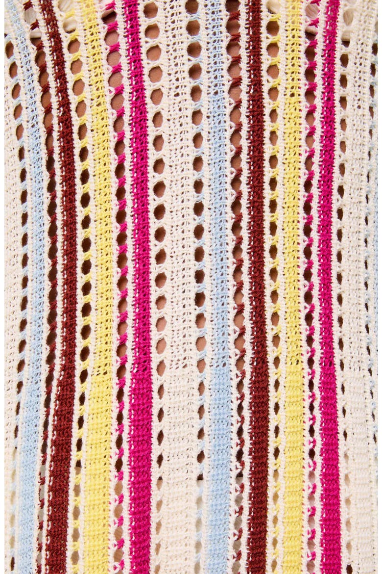 The Velmira Open Stitch Sleeveless Cover-Up Maxi Dress, Alternate, color, SYMI STRIPE