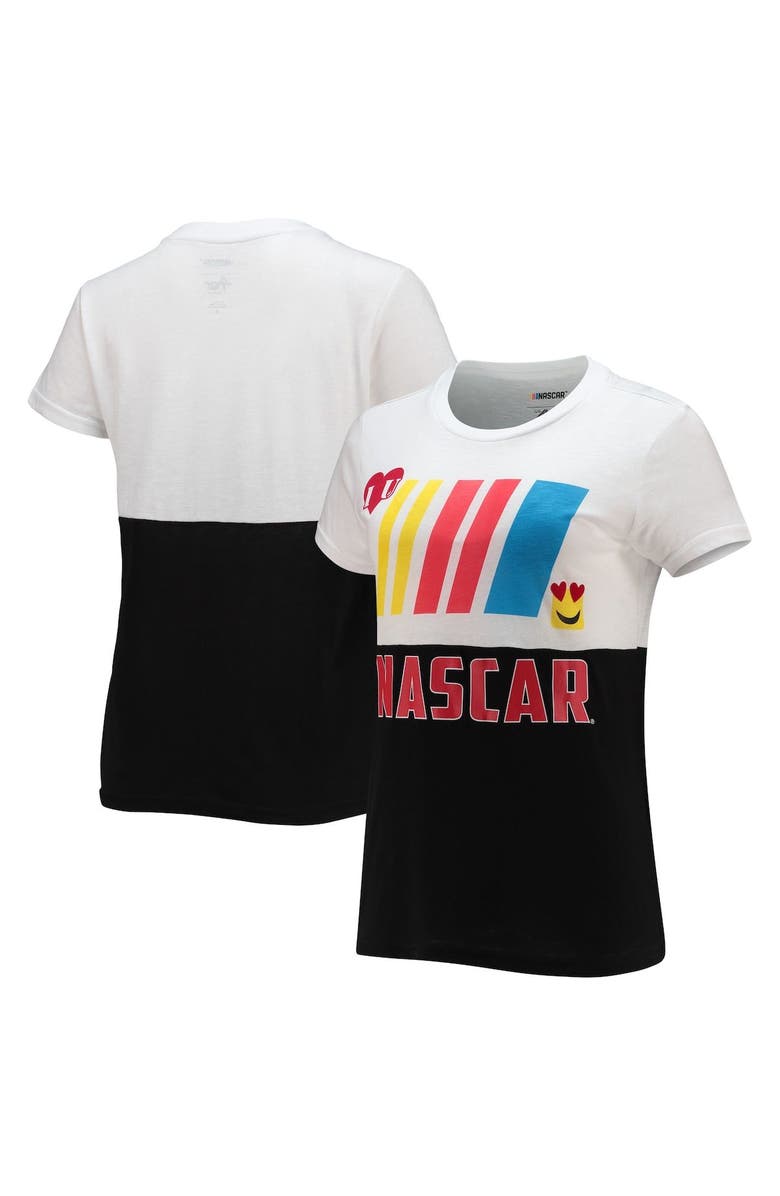 G-III 4HER BY CARL BANKS Women's G-III 4Her by Carl Banks White/Black NASCAR Double Team T-Shirt, Alternate, color, 