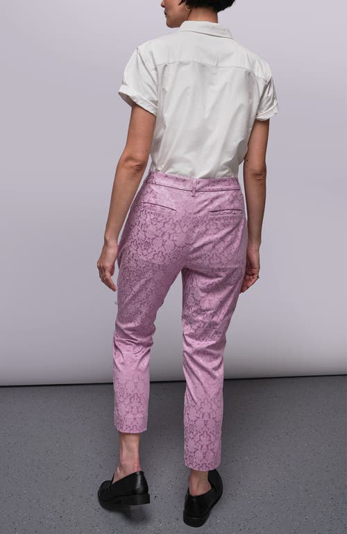 Wildfang The Empower Jacquard Slim Crop Pant In Purple