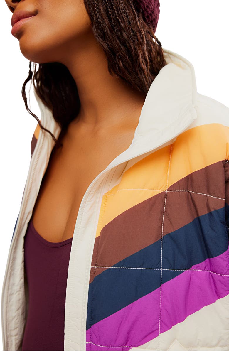 Free People x Hatch Chevron Maternity Puffer Jacket, Alternate, color, 