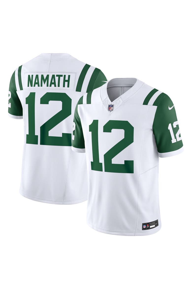 Men's Nike Joe Namath White New York Jets Classic Alternate Vapor F.U.S.E. Retired Player Limited Jersey, Main, color, White