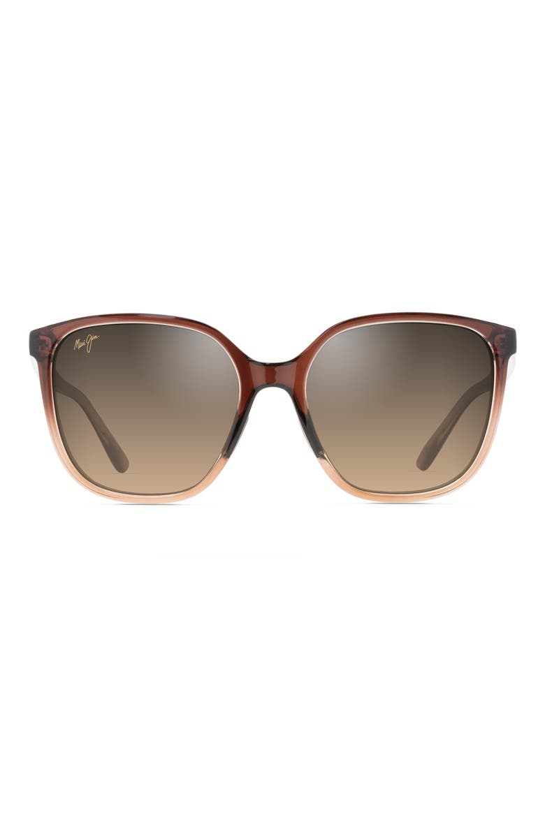 Good Fun 57mm PolarizedPlus2® Butterfly Sunglasses, Main, color, BROWN