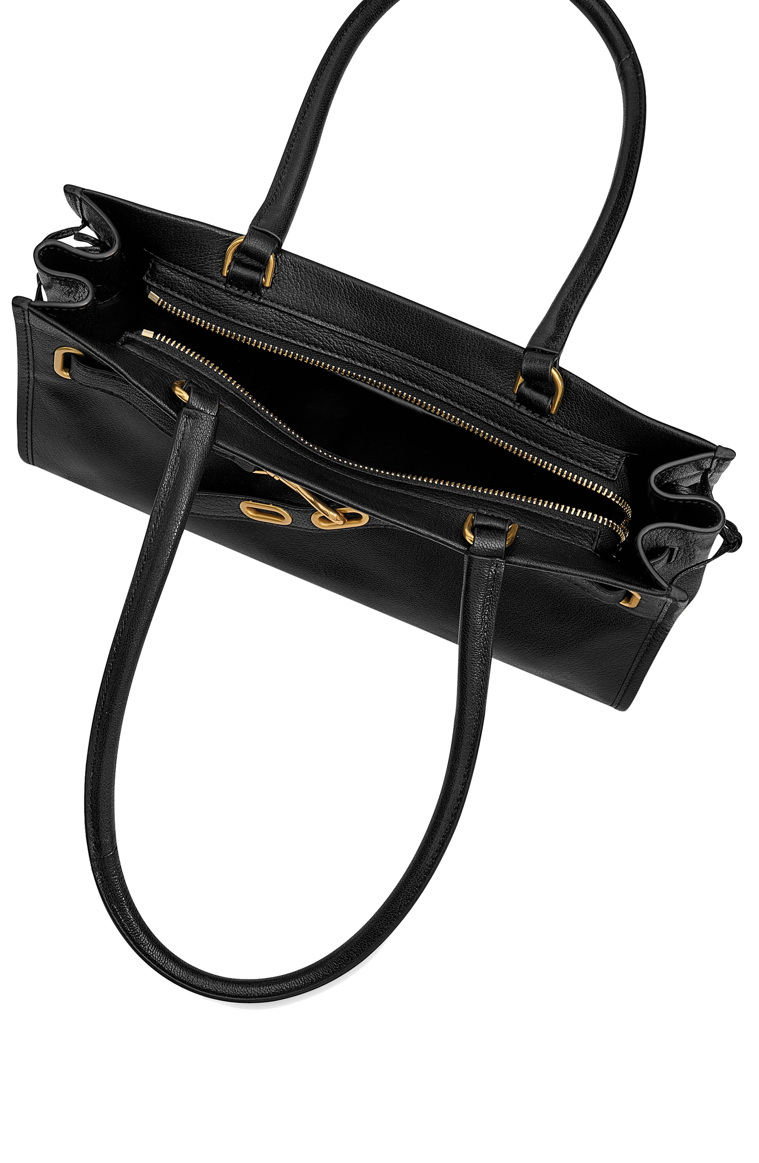 Rebecca Minkoff Crosby Leather Shoulder Bag, Alternate, color, Black