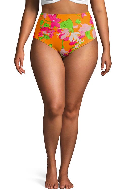 LANDS' END LANDS' END CHLORINE RESISTANT PINCHLESS HIGH WAISTED BIKINI BOTTOMS