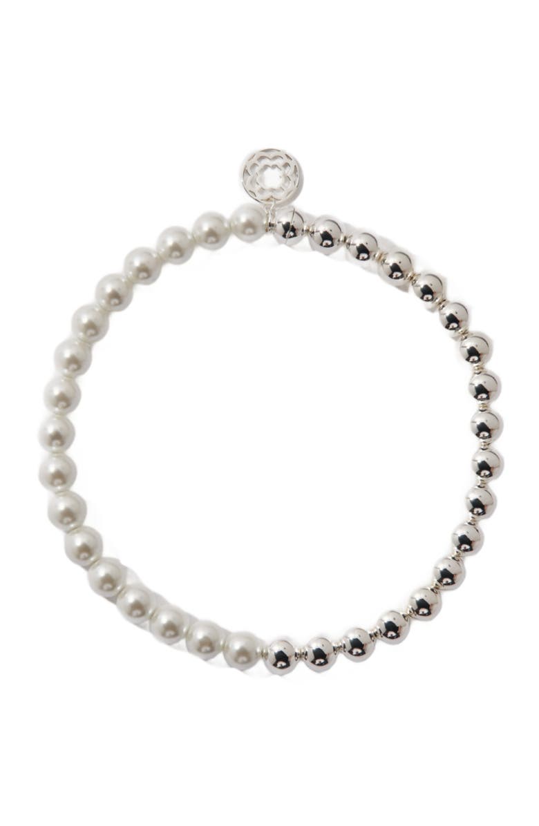 maje Mixed pearl choker necklace, Main, color, 