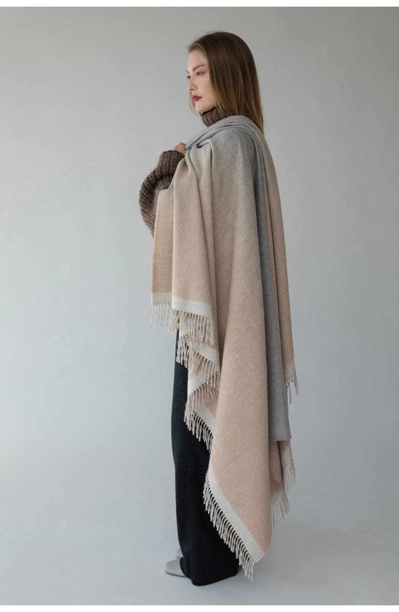 SSKEIN Gradient Weave Throw, Alternate, color, Taupe