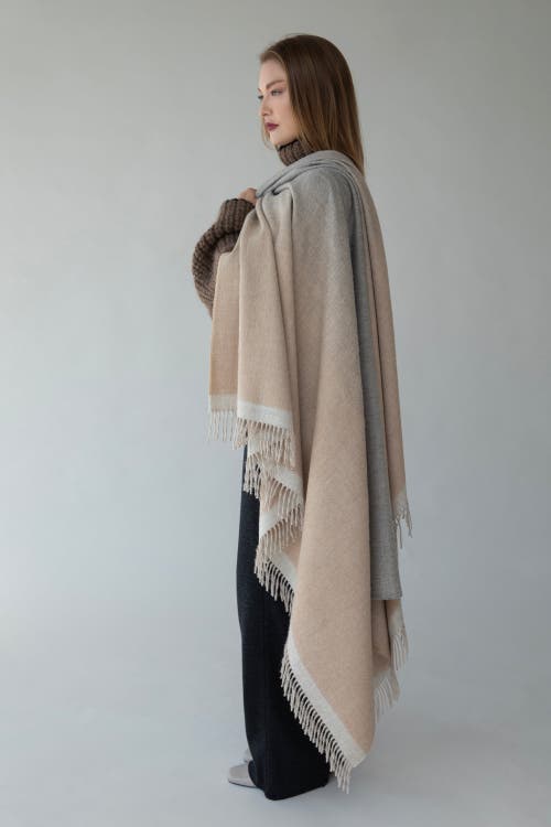 Sskein Gradient Weave Throw In Brown