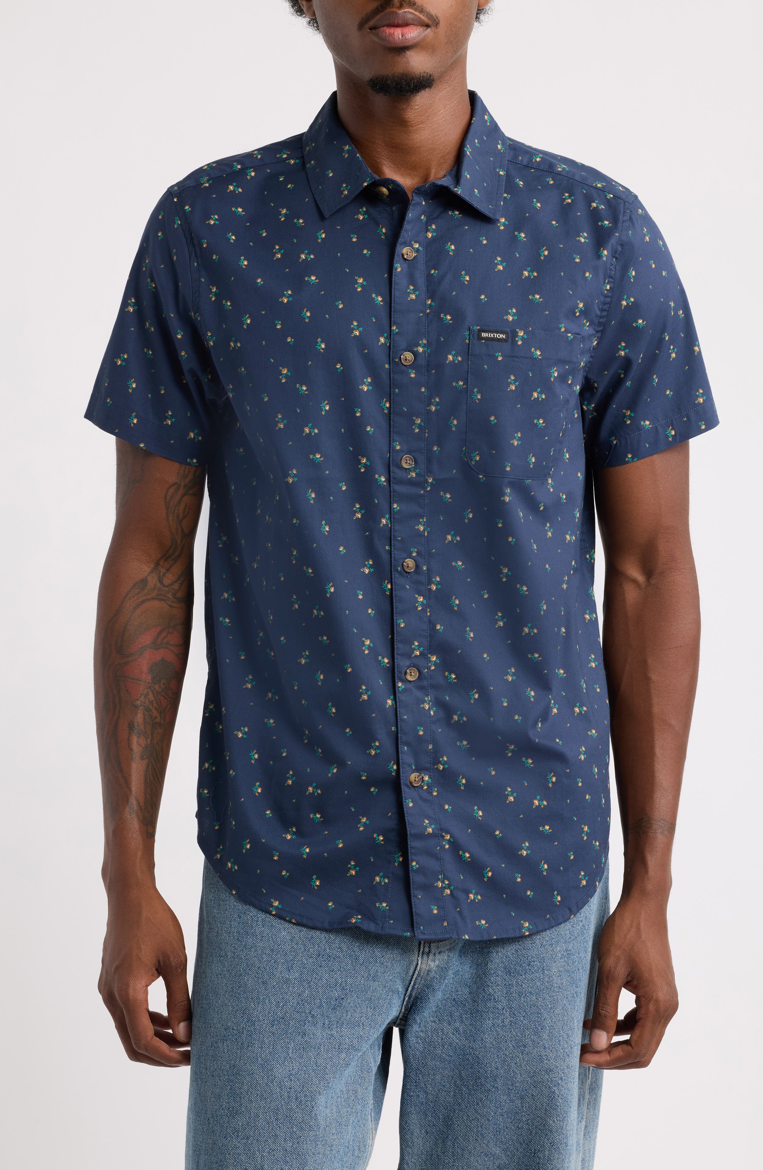 WASHED NAVY/ MICRO FLORAL