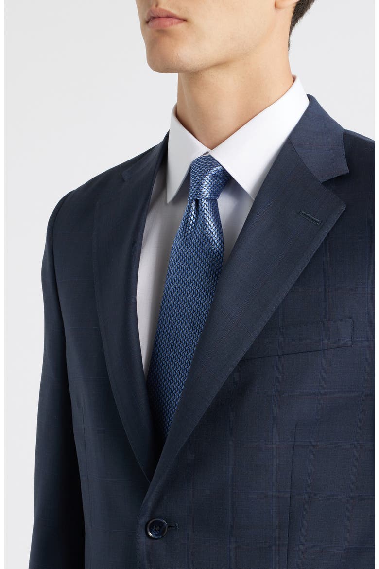 Hartford Classic Fit Navy Plaid Wool Suit, Alternate, color, NAVY