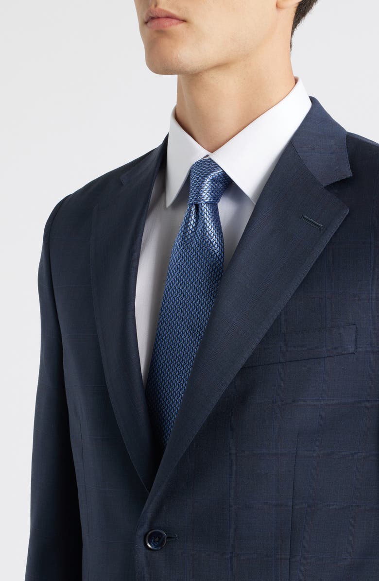 Peter Millar Hartford Classic Fit Navy Plaid Wool Suit, Alternate, color, Navy