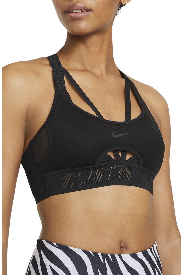 Indy UltraBreathe Dri-FIT Sports Bra, Main, color, BLACK/ DARK SMOKE GREY