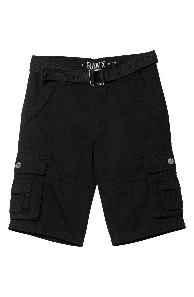 XRAY Kids' Belted Cotton Twill Cargo Shorts, Main, color, 