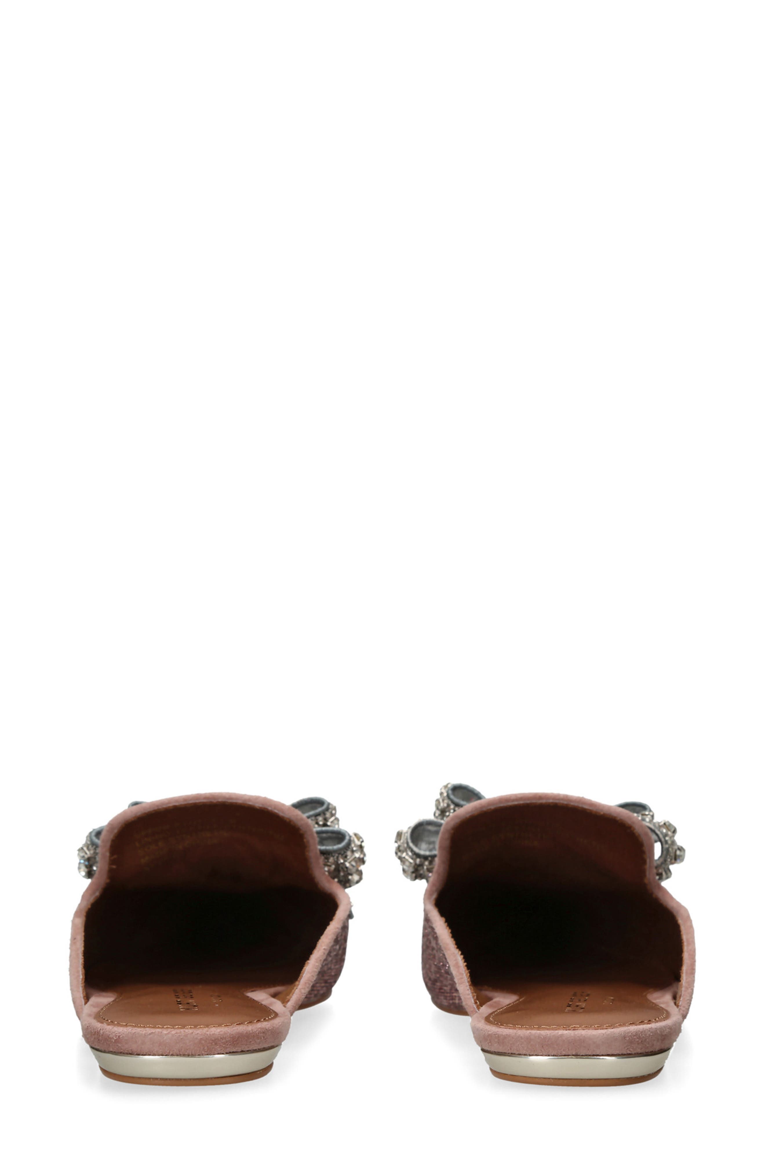 Olive Bow Pointed Toe Mule, Alternate, color, LIGHT/ PASTEL PINK