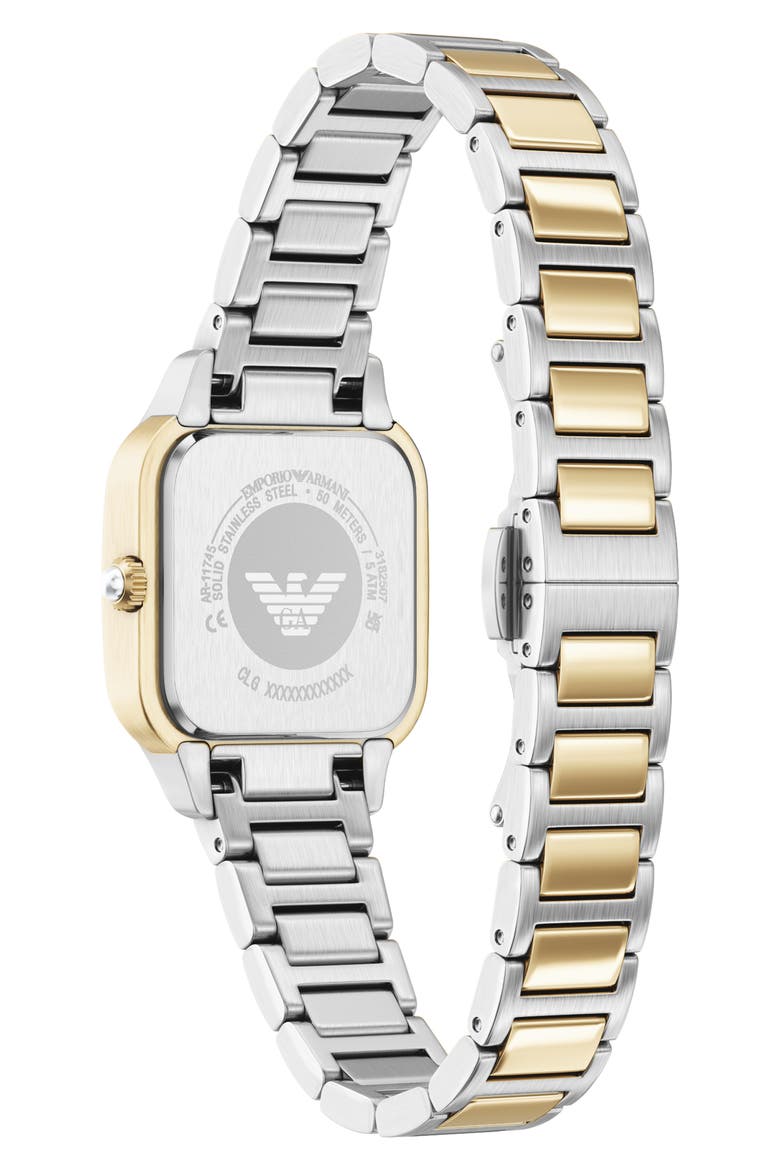 Mother-of-Pearl Bracelet Watch, 26mm x 26.5mm, Alternate, color, SILVER