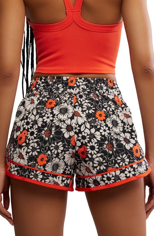 FREE PEOPLE FREE PEOPLE FP MOVEMENT VARSITY BLUES PRINT ATHLETIC SHORTS