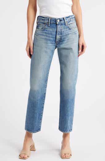 MOUSSY Vineyards Distressed Nonstretch High Waist Ankle Boyfriend Jeans
