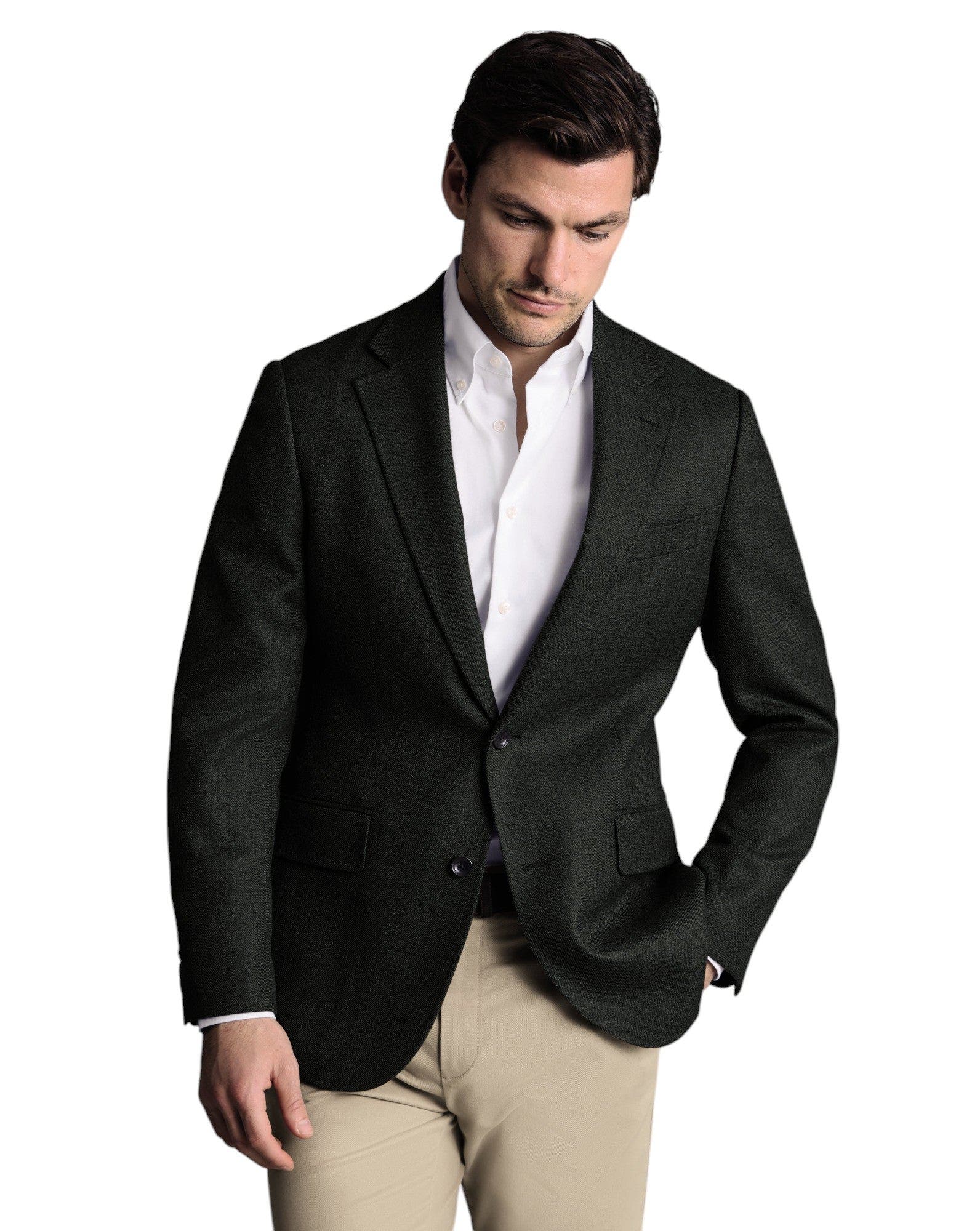 Wool Texture Slim Fit Jacket - image 3