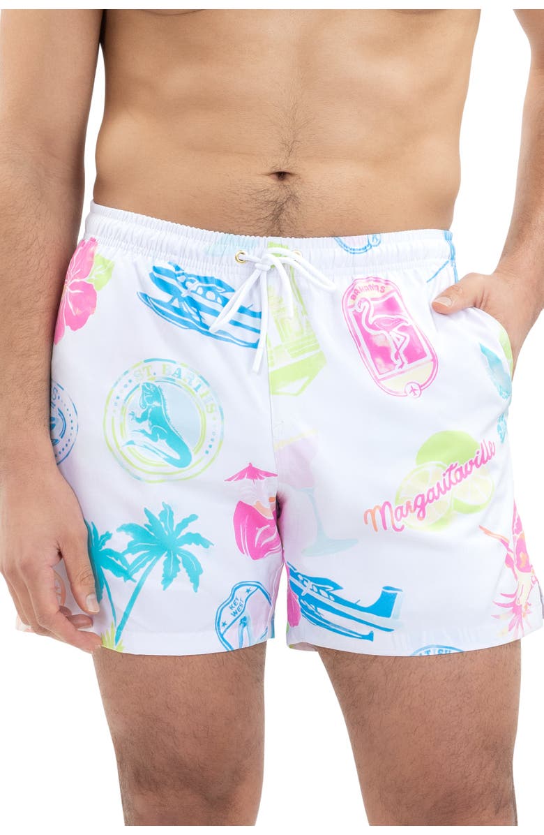 Kenny Flowers Margaritaville by Kenny Flowers - The Changes in Latitude - All-day Athleisure Short, Main, color, White