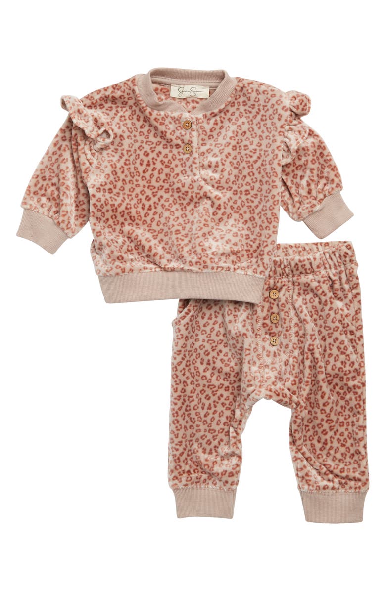 Jessica Simpson Matching Velour Pullover & Joggers Set, Main, color,