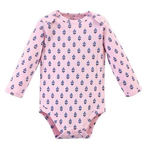 Touched By Nature Little Soft Organic Cotton Long-sleeve One-piece Essentials In Multi
