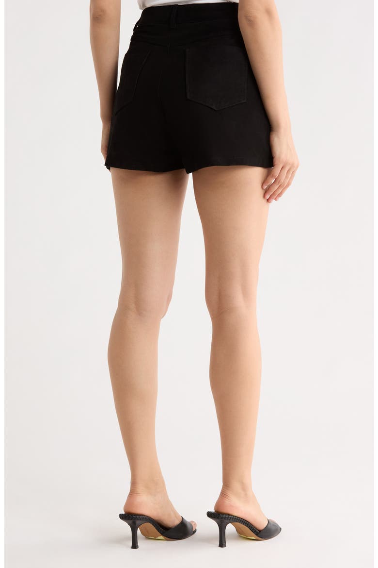 Travis Suede Shorts, Alternate, color, BLACK
