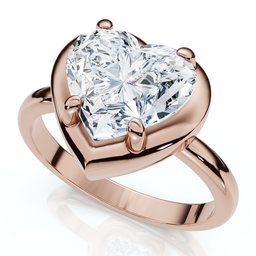 Bliss Diamond Certified 2 1/2ct Heart Diamond Button Engagement Ring 14k Gold Or Pt Lab Grown