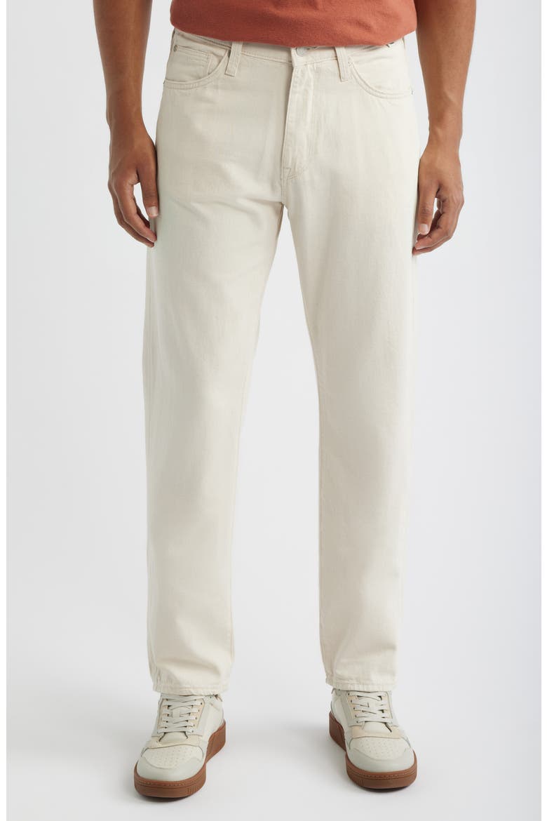 Zach Straight Leg Cotton & Linen Jeans, Main, color, ECRU LINEN DENIM