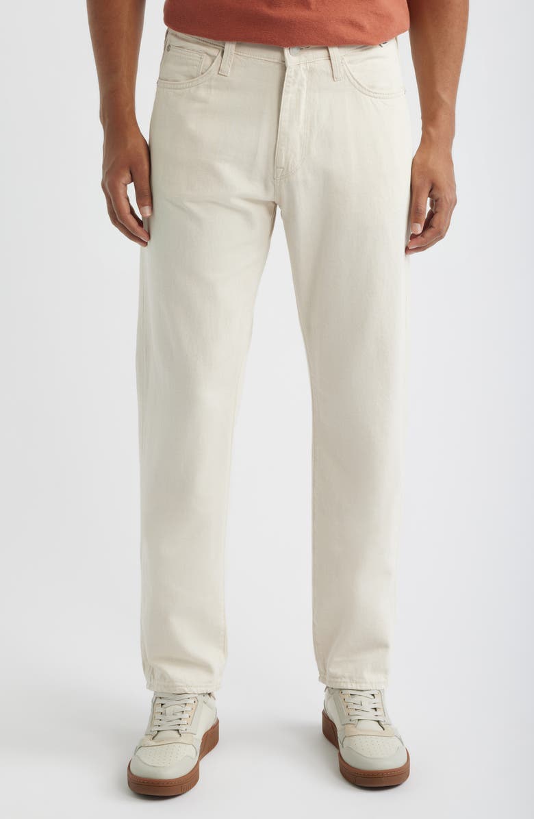 Mavi Jeans Zach Straight Leg Cotton & Linen Jeans, Main, color, Ecru Linen Denim