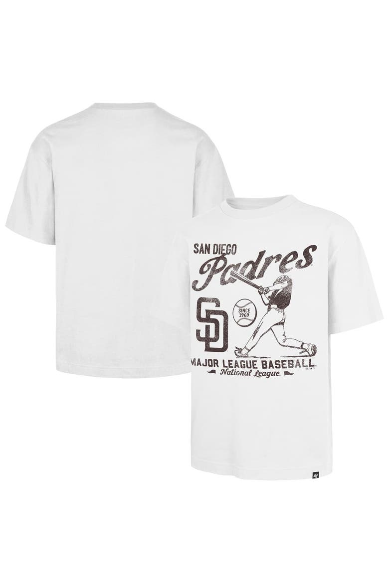 Men's '47 White San Diego Padres Regional Batter Foundation T-Shirt, Main, color, White
