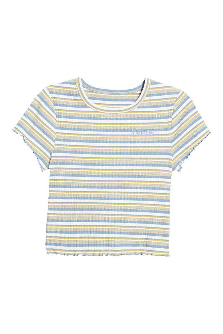 Stripe Ribbed Crop T-Shirt, Alternate, color, CHAMBRAY STRIPE
