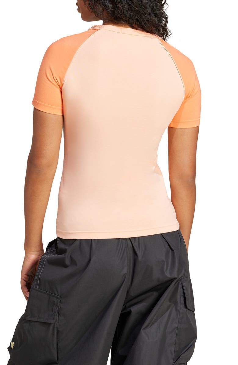 adidas Originals Essentials 3-Stripes Slim Fit Colorblock T-Shirt, Alternate, color, 