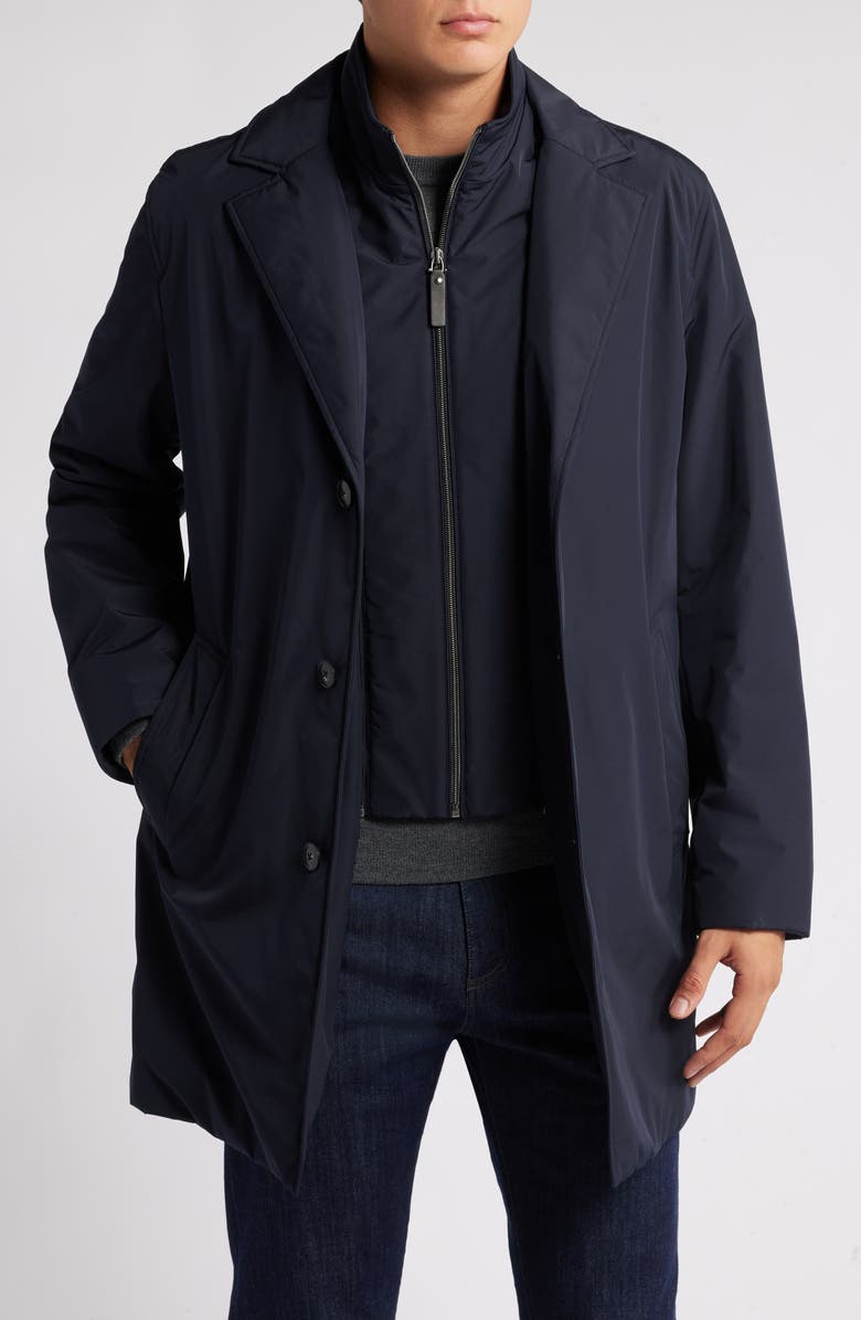 Canali Rain Coat with Removable Bib, Main, color, 