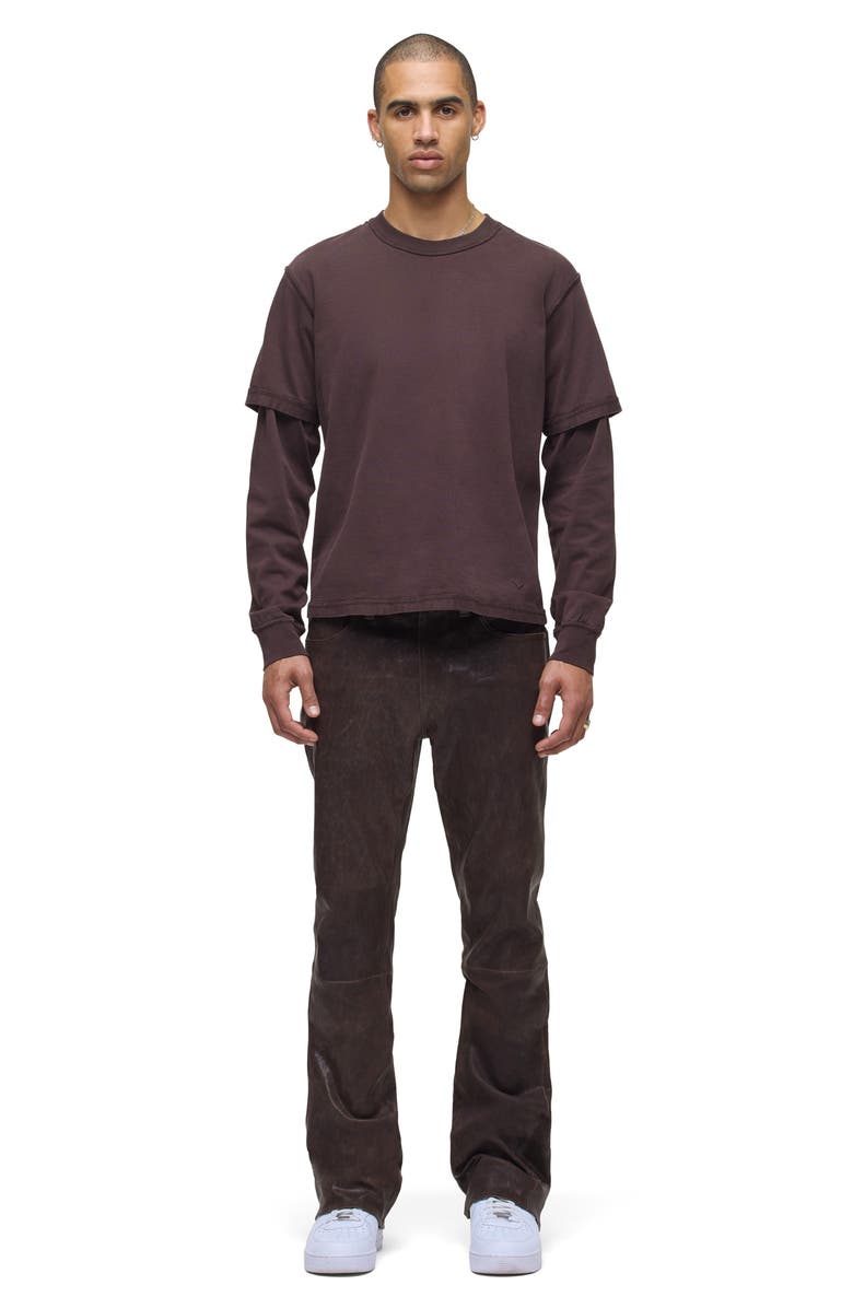 Hudson Jeans Walker Kick Flare Jeans, Alternate, color, Distress Brown