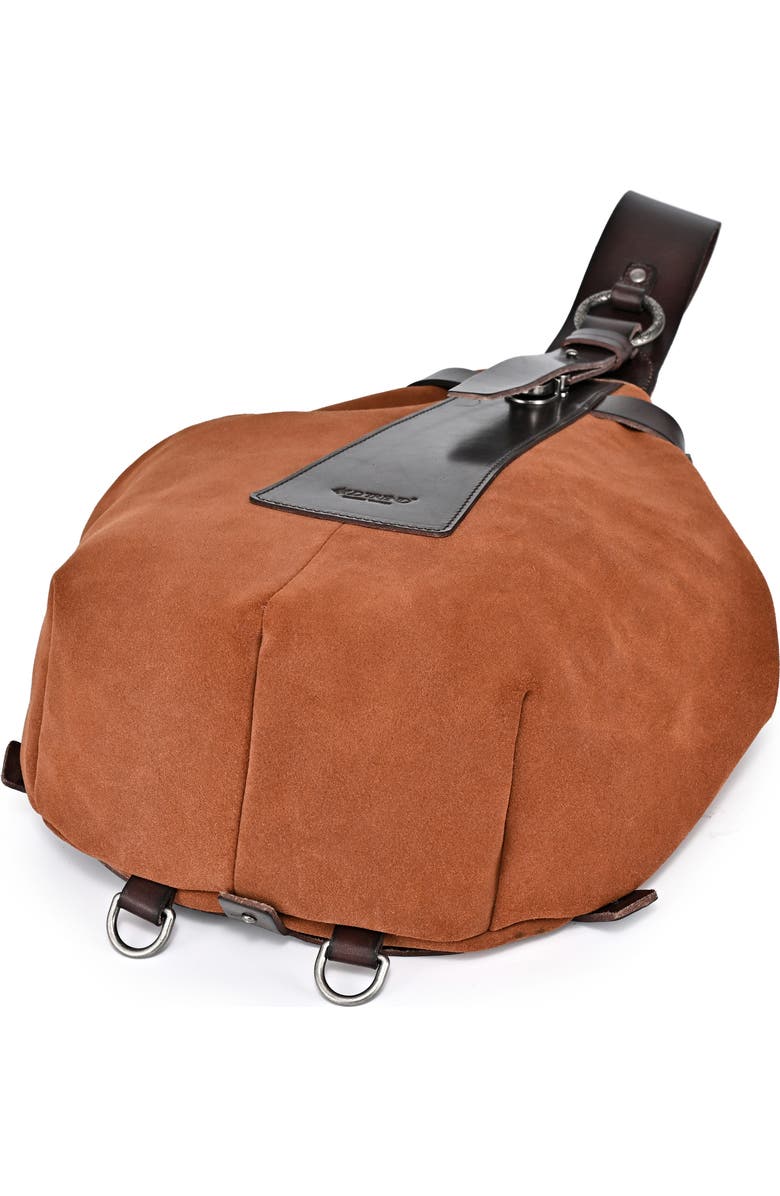 OLD TREND Daisy Leather Trim Sling Bag, Alternate, color, Brown