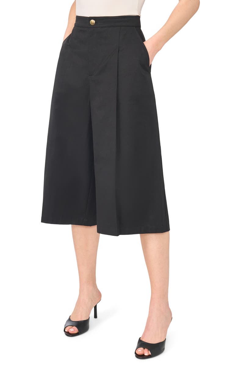 Ted Baker High Waist Wide Leg Culottes, Alternate, color, Black