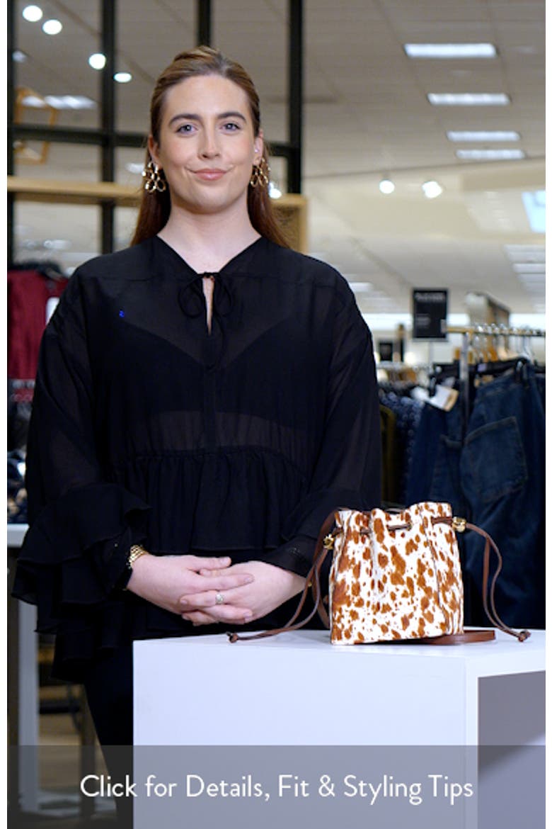 The Mini Genuine Calf Hair Crossbody Bucket Bag video
